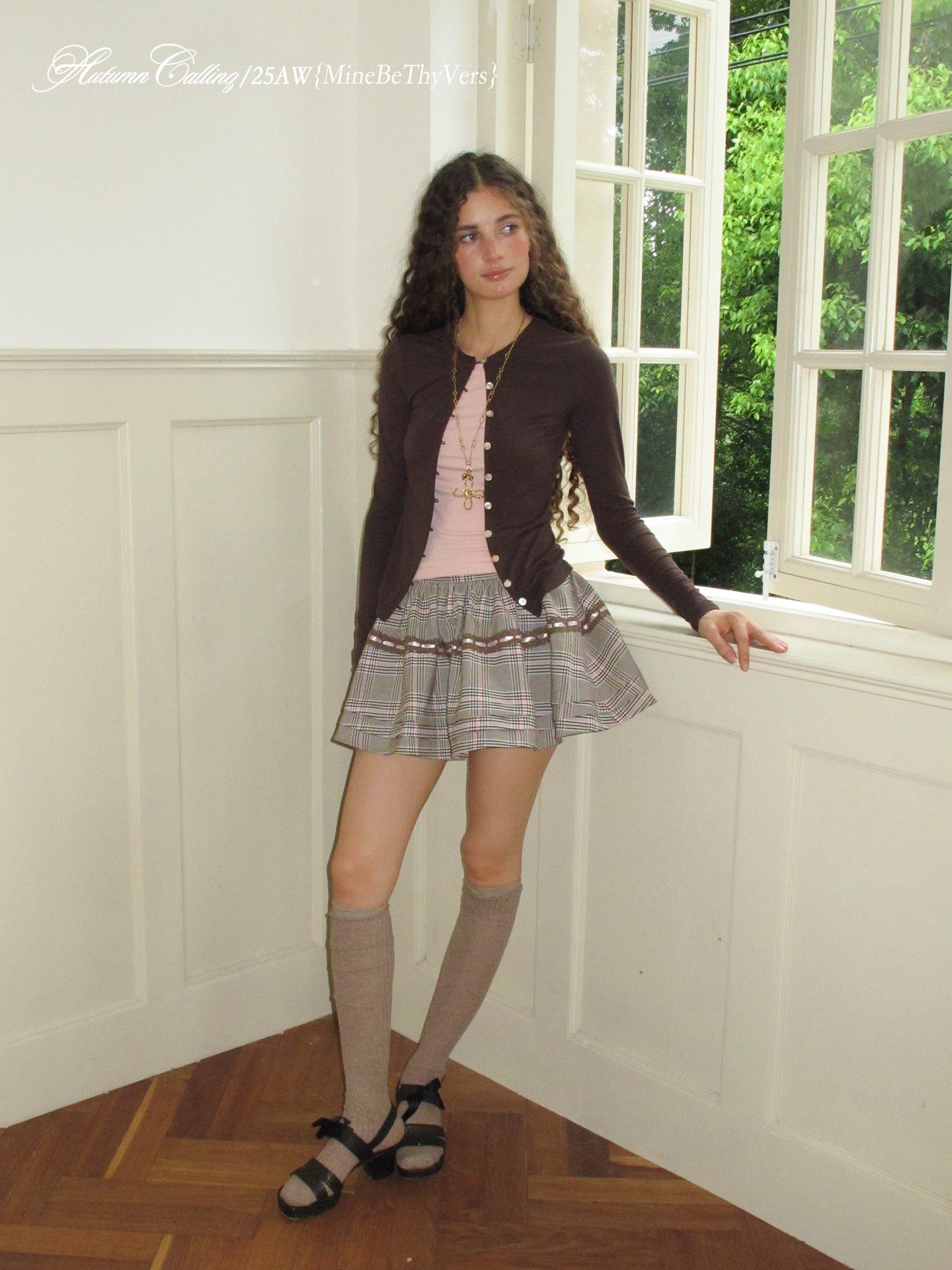 BROWN LACE UP TUTU SKIRT