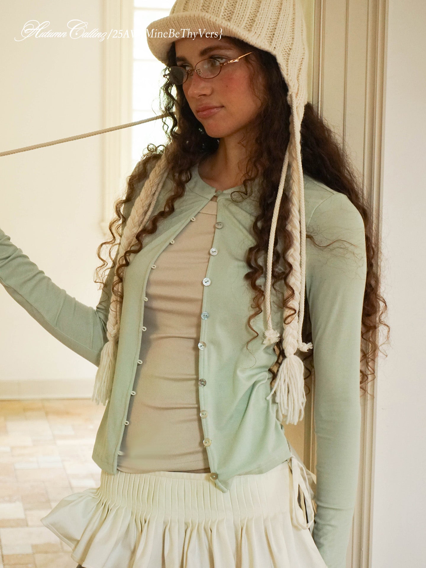 GREEN TWO-IN-ONE TOP