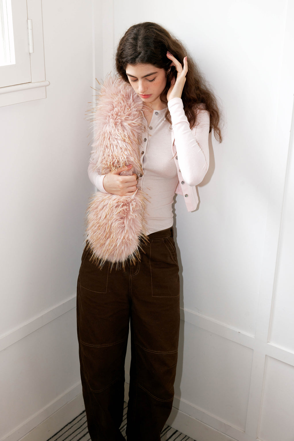 SLIM-FIT SOLID COLOR LAYERED TOP